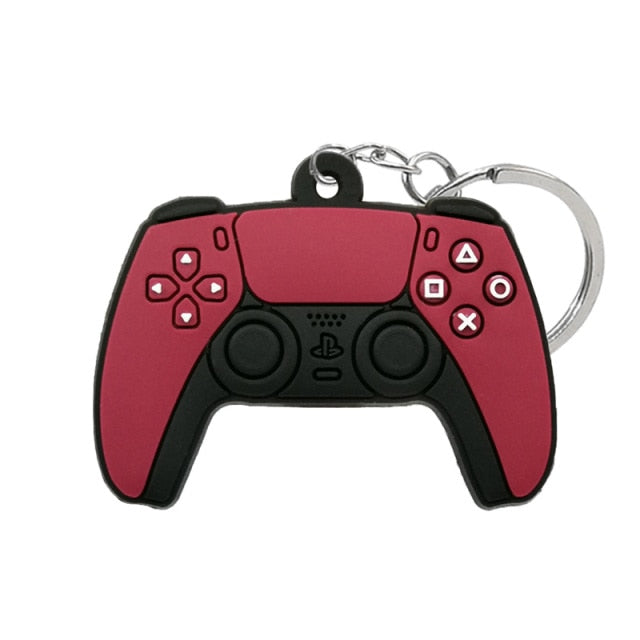 1PCS PVC new style Game Machine Keychain &amp; Keyring Cute Gamepad Joystick Key Chain Keychains Bag Car Hanging fit men boy keys freeshipping - Etreasurs