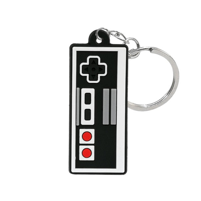 1PCS PVC new style Game Machine Keychain &amp; Keyring Cute Gamepad Joystick Key Chain Keychains Bag Car Hanging fit men boy keys freeshipping - Etreasurs