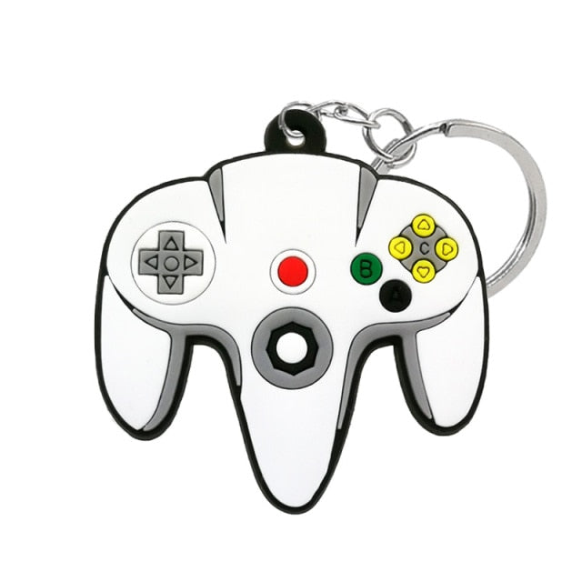 1PCS PVC new style Game Machine Keychain &amp; Keyring Cute Gamepad Joystick Key Chain Keychains Bag Car Hanging fit men boy keys freeshipping - Etreasurs