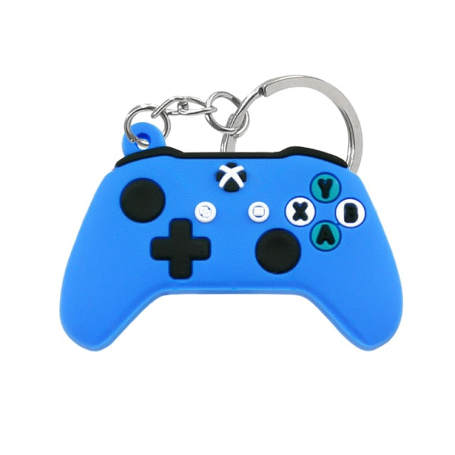 1PCS PVC new style Game Machine Keychain &amp; Keyring Cute Gamepad Joystick Key Chain Keychains Bag Car Hanging fit men boy keys freeshipping - Etreasurs