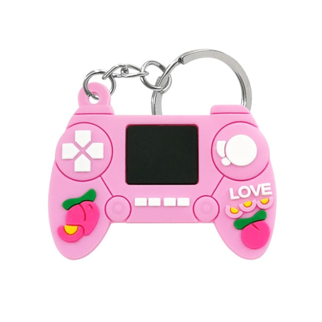 1PCS PVC new style Game Machine Keychain &amp; Keyring Cute Gamepad Joystick Key Chain Keychains Bag Car Hanging fit men boy keys freeshipping - Etreasurs