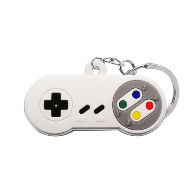 1PCS PVC new style Game Machine Keychain &amp; Keyring Cute Gamepad Joystick Key Chain Keychains Bag Car Hanging fit men boy keys freeshipping - Etreasurs