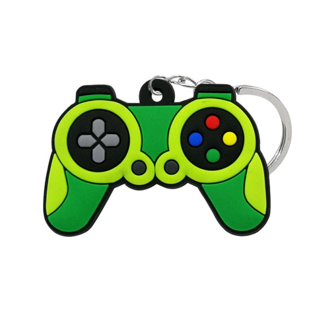 1PCS PVC new style Game Machine Keychain &amp; Keyring Cute Gamepad Joystick Key Chain Keychains Bag Car Hanging fit men boy keys freeshipping - Etreasurs