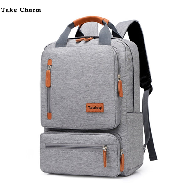 Casual Business Men Computer Backpack Light 15 inch Laptop Bag 2022 Waterproof Oxford cloth Lady Anti-theft Travel Backpack Gray freeshipping - Etreasurs