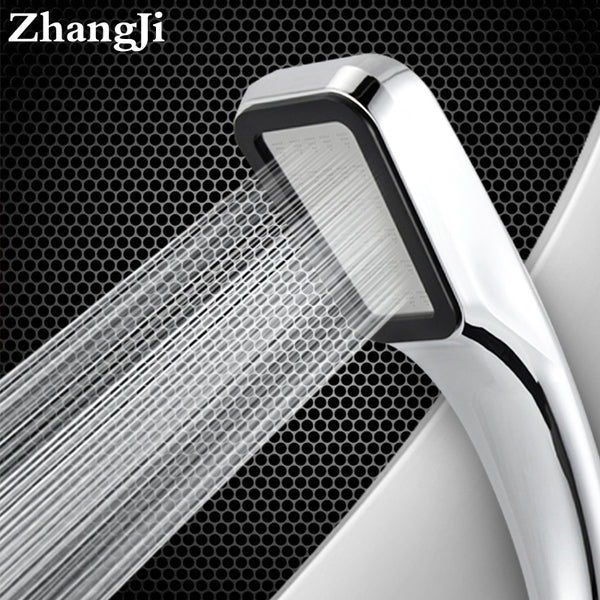 ZhangJi 300 Holes High Pressure Rainfall Shower Head Water Saving 3 Color Chrome Black White Sprayer Nozzle Bathroom Accessories freeshipping - Etreasurs