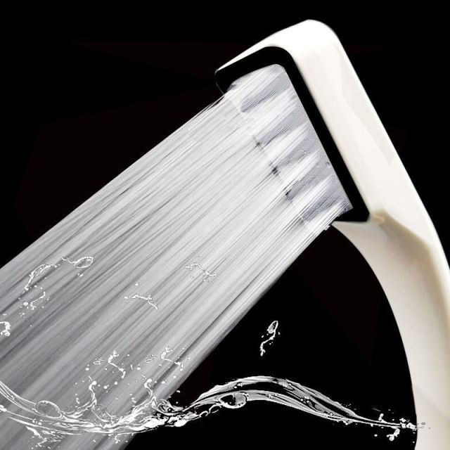 ZhangJi 300 Holes High Pressure Rainfall Shower Head Water Saving 3 Color Chrome Black White Sprayer Nozzle Bathroom Accessories freeshipping - Etreasurs