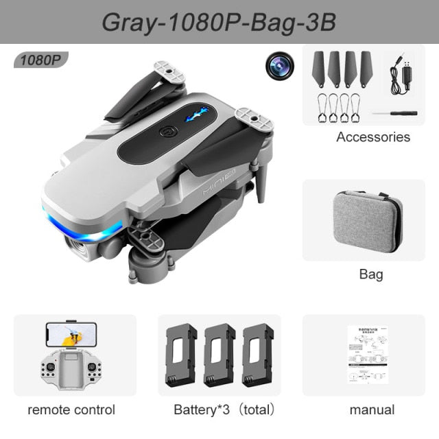 New KY910 Mini Drone 4K Professional HD Dual Camera 2.4G Wifi FPV Foldable RC Quadcopter Aerial Photography Aircraft freeshipping - Etreasurs