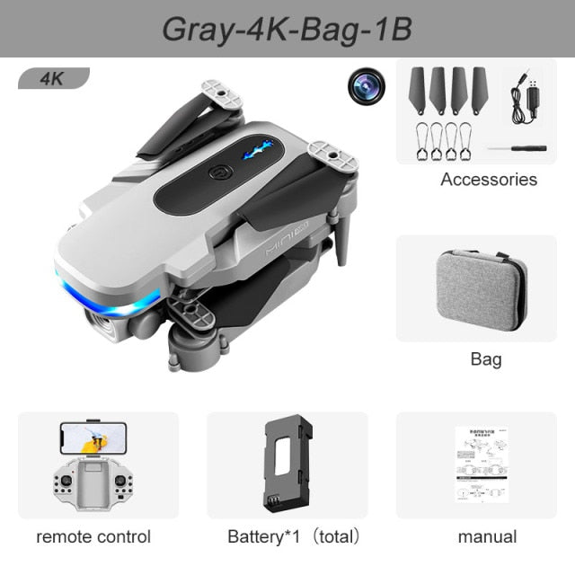 New KY910 Mini Drone 4K Professional HD Dual Camera 2.4G Wifi FPV Foldable RC Quadcopter Aerial Photography Aircraft freeshipping - Etreasurs