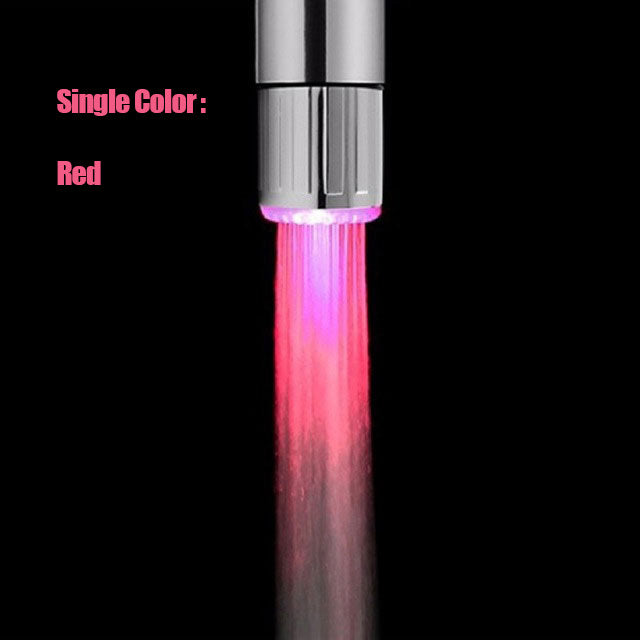 Zhang Ji LED Temperature Sensitive 3-Color Light-up Faucet Kitchen Bathroom Glow Water Saving Faucet Aerator Tap Nozzle Shower freeshipping - Etreasurs