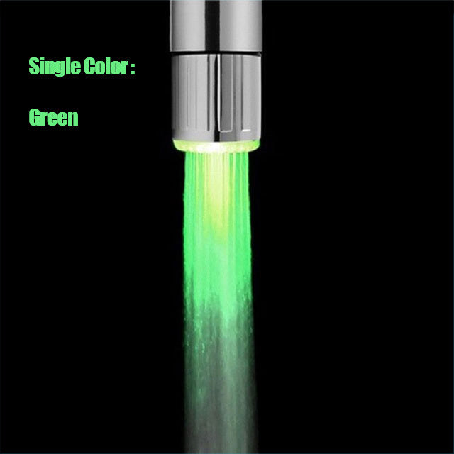 Zhang Ji LED Temperature Sensitive 3-Color Light-up Faucet Kitchen Bathroom Glow Water Saving Faucet Aerator Tap Nozzle Shower freeshipping - Etreasurs