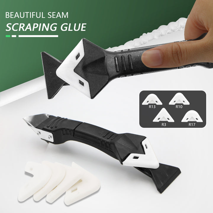 5PCS 3 In1 Glass Glue Angle Scraper Caulking Silicone Tool Shovel Binder Rubber Shovel Gereedschap Remover Angle Seam Spatula freeshipping - Etreasurs